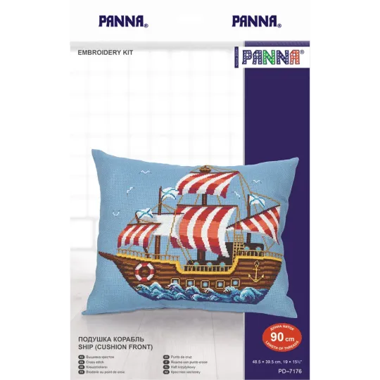 (D) Kreuzstich-Set PANNA "Schiff (Kissenfront)" 48,5 x 39,5 cm PPD-7176