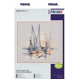 Kit de point de croix PANNA "Charleston harbor" 20,5 x 18,5 cm PGM-7268