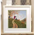 Kryželiu siuvinėjimo rinkinys „Rudens vėjelis“ 18 × 18 cm S1664