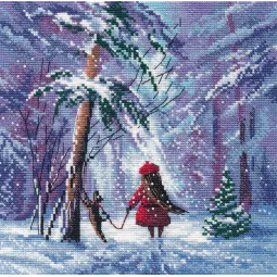 Kit de point de croix "Winter's Tale" 18 × 18 cm S1663