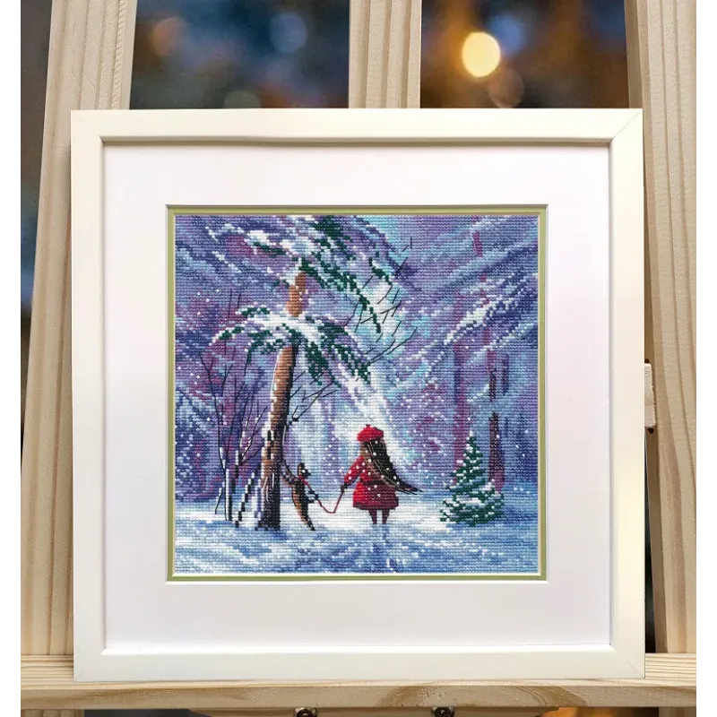 Набор для вышивания крестиком "Зимняя сказка" 18 × 18 см S1663