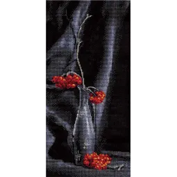 Kryželiu siuvinėjimo rinkinys PANNA „Šermukšnio noktiurnas“ 18 x 38 cm PN-0964