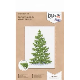 Kit de point de croix KLART «Épinette de velours» 13,5 x 19,5 cm KL8-484