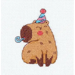 Набор для вышивания крестиком KLART "Капибара" 8,5 x 11 см KL12-066