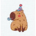 Kit de point de croix KLART "Capybara" 8,5 x 11 cm KL12-066