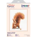 Cross stitch kit PANNA "Squirrel with a nut" PJK-2176