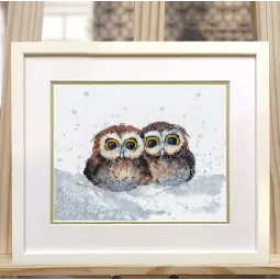 Cross stitch kit "Owl's gatherings" 22 × 17 cm S1665