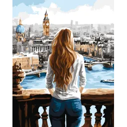 Kit de peinture par numéros "Vue de Londres" 40x50 cm W097 0425