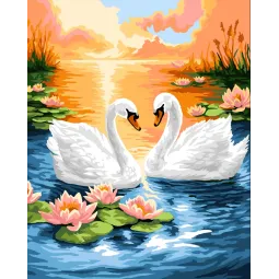 Kit de peinture par numéros "Serenade du cygne" 40x50 cm W094 0425