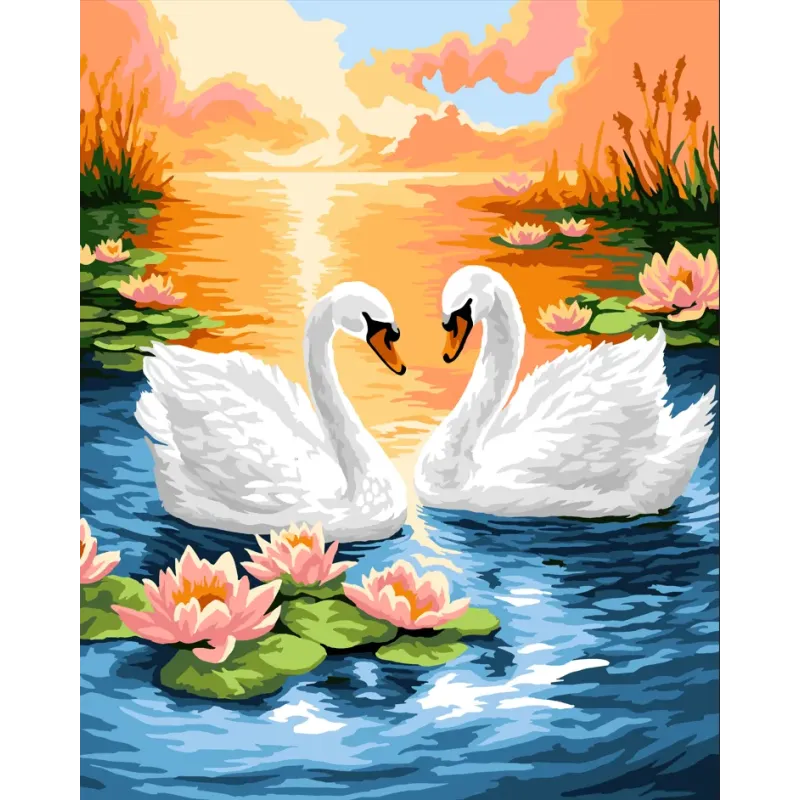 Paint by Numbers kit "Swan Serenade" 40x50 cm W094 0425