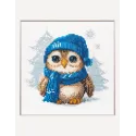 Kreuzstich-Set „Kuschelige Eule“ 15x15 cm SRA1019