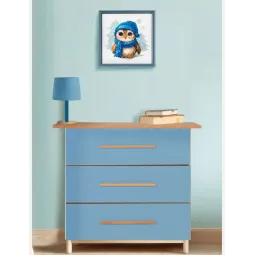 Kit de point de croix "Cuddly Owl" 15x15 cm SRA1019