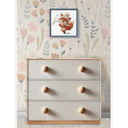 Kit de point de croix « Renard joueur » 15x15 cm SRA1018