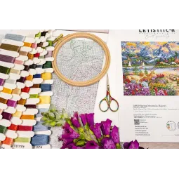 Набор для вышивания крестиком "Spring Mountain Majesty" 45x34cm SLETIL9939