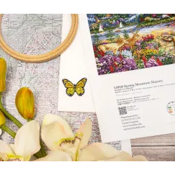 Cross stitch kit "Spring Mountain Majesty" 45x34cm SLETIL9939