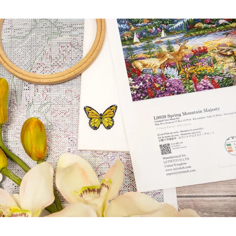Набор для вышивания крестиком "Spring Mountain Majesty" 45x34cm SLETIL9939