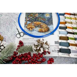 Cross stitch kit "Frosted Dreams" 26x26cm SLETIL9938