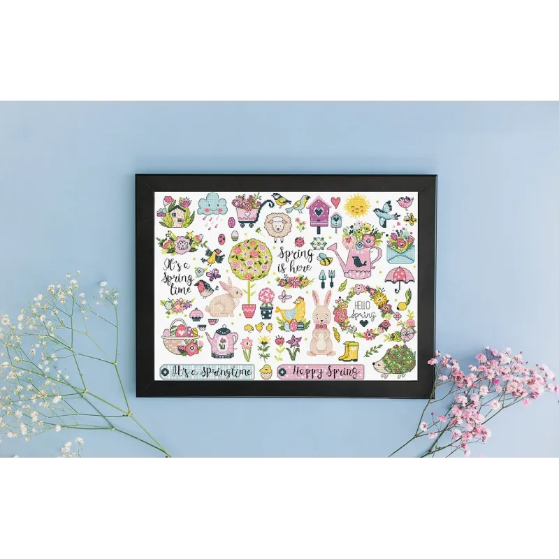 Kreuzstich-Set "Spring Sampler" 38x27cm SLETIL9937