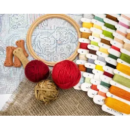 Kreuzstich-Set "Herbstfarm" 27x35cm SLETIL9936