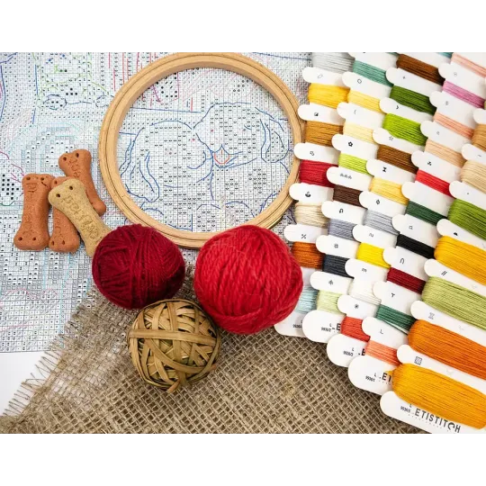 Kreuzstich-Set "Herbstfarm" 27x35cm SLETIL9936