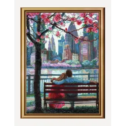 Набор для вышивания крестиком - Коллекция Aine "Цветущий Нью-Йорк" 30x40 cm SRA1015