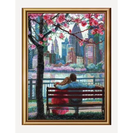 Cross stitch kit - Aine collection "Blooming New York" 30x40 cm SRA1015