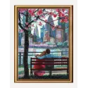 Kryželiu siuvinėjimo rinkinys - Aine kolekcija „Blooming New York“ 30x40 cm SRA1015