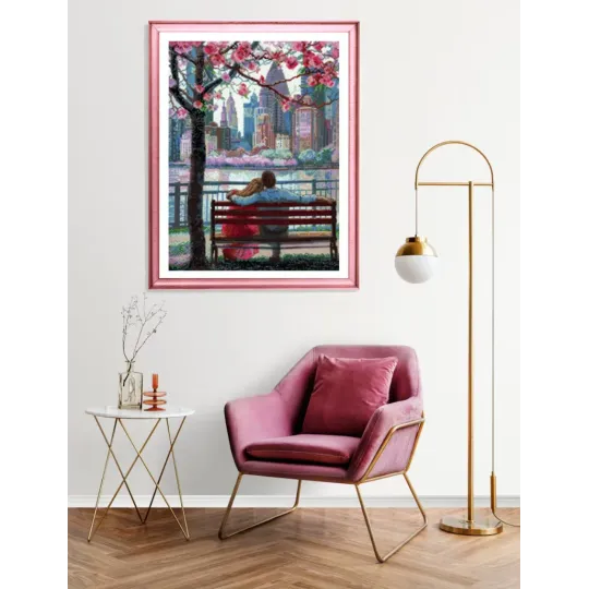 Kreuzstich-Set - Aine Kollektion "Blühendes New York" 30x40 cm SRA1015