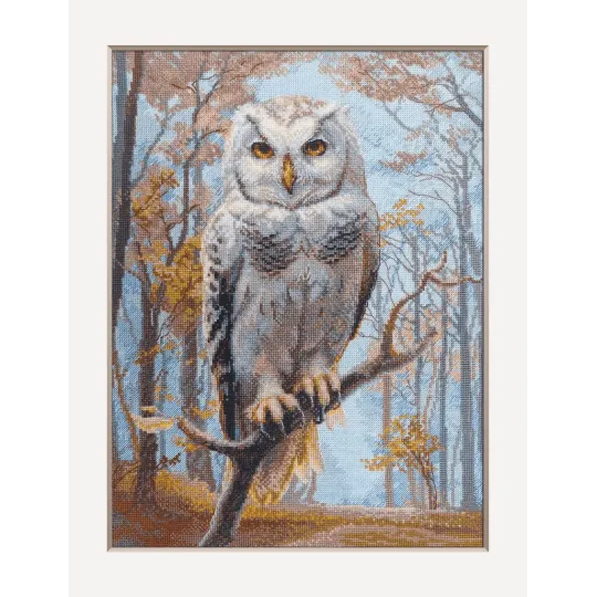 Kit de point de croix "Chouette dans les bois" 30x40 cm SRA1016