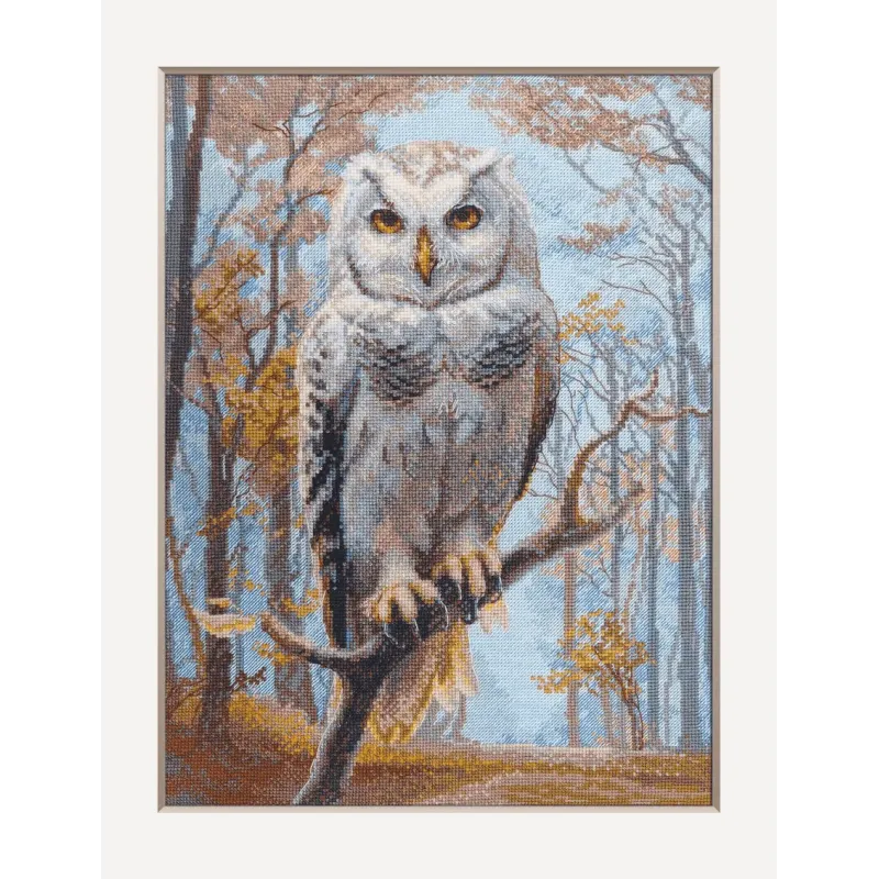 Kit de point de croix "Chouette dans les bois" 30x40 cm SRA1016