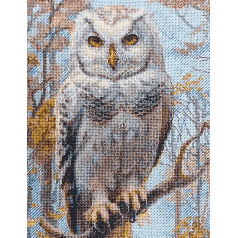 Kit de point de croix "Chouette dans les bois" 30x40 cm SRA1016
