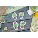 Kreuzstich-Set "Emotionale Kakteen. Abzeichen. Magnete" 7*5 cm ST-1077