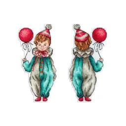 Kreuzstich-Set "Junger Clown" 16*8 cm SR-1114