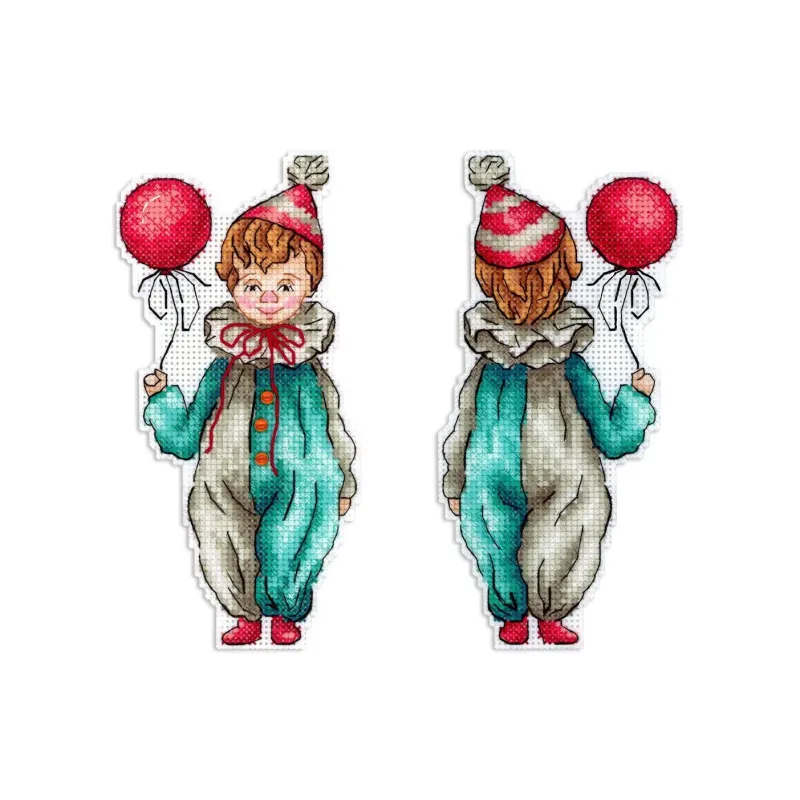 Kit de point de croix "Jeune clown" 16*8 cm SR-1114