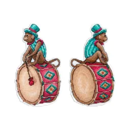 Kreuzstich-Set "Zirkusmusiker" 16*9 cm SR-1113