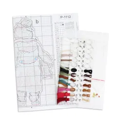 Набор для вышивания крестом "Медведь с шарманкой" 16*9 см SR-1112