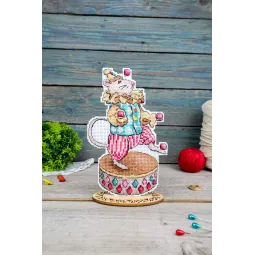 Kryželiu siuvinėjimo rinkinys "Mažas cirko artistas" 16*11 cm SR-1111