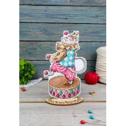 Kryželiu siuvinėjimo rinkinys "Mažas cirko artistas" 16*11 cm SR-1111