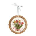 Kreuzstich auf Holzbasis "Miniatur. Tulpenstrauß" 8*8 cm SO-138