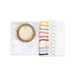 Cross-stitch on wooden base "Miniature. Curd cake" 8*8 cm SO-136