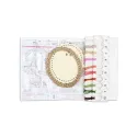 Вышивка крестиком на деревянной основе "Миниатюра. Зайчик с бантиком" 10*9 см SO-128