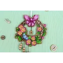 Вышивка крестом на деревянной основе "Пасхальный венок 2" 12*12 см SO-122