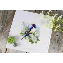 Набор для вышивания крестом "Ласточки" 18*19 см SNV-922