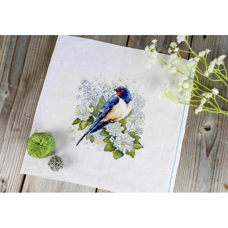 Набор для вышивания крестом "Ласточки" 18*19 см SNV-922