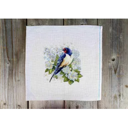 Kryželiu siuvinėjimo rinkinys "Kregždės" 18*19 cm SNV-922