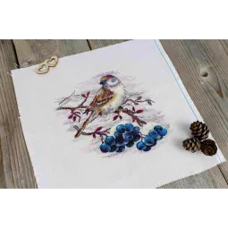 Cross stitch kit "Nimble sparrow" 19*19 cm SNV-920