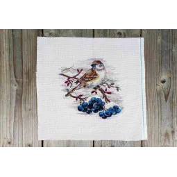 Kryželiu siuvinėjimo rinkinys "Vikrus žvirblis" 19*19 cm SNV-920
