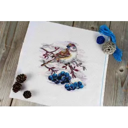 Набор для вышивания крестиком "Проворный воробей" 19*19 см SNV-920