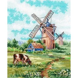 Kryželiu siuvinėjimo rinkinys "Gimtoji žemė" 20*16 cm SNV-919