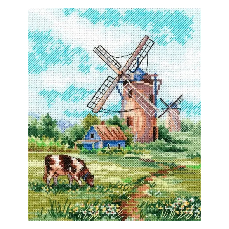 Набор для вышивания крестиком "Родная земля" 20*16 см SNV-919